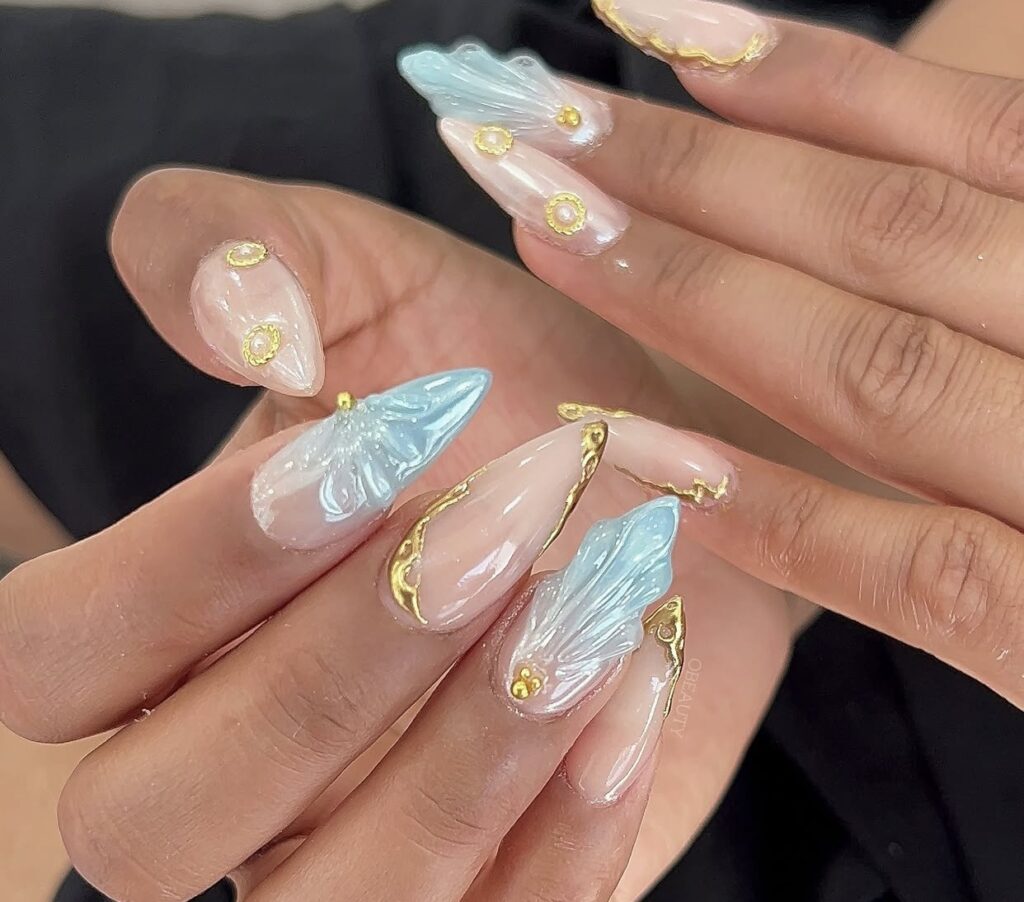 simple beach nails