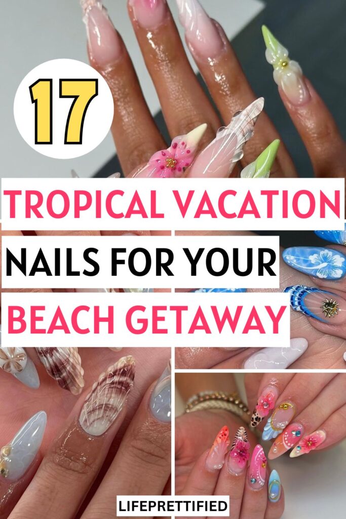 tropical vacation nails