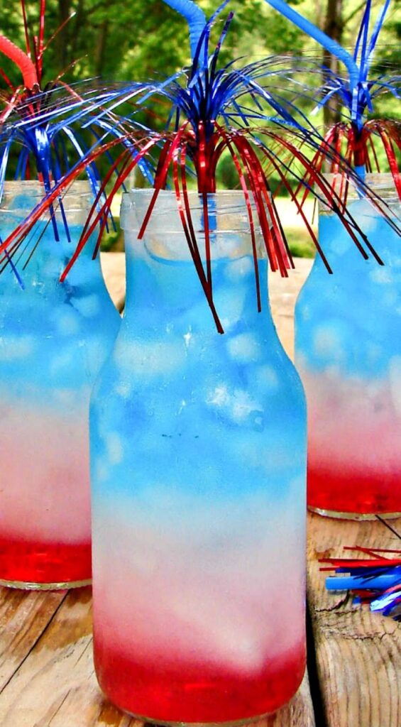4th of July layered drinks