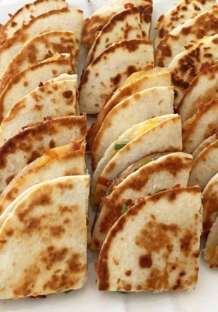 Mini Quesadillas with Bacon and Jalapeños
