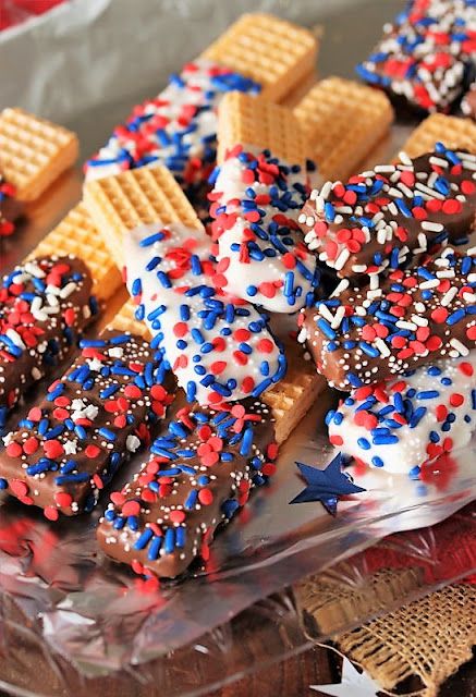 red white and blue treats