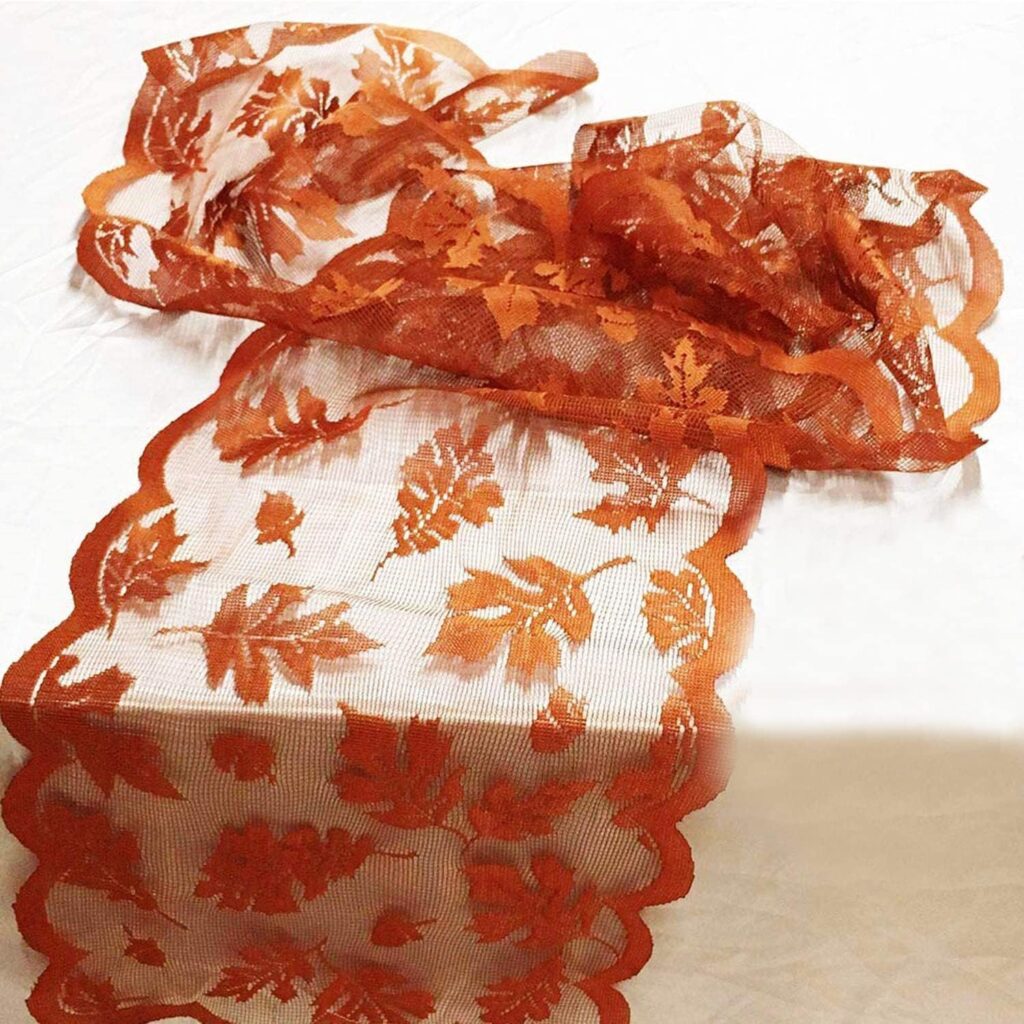 Thanksgiving lace table runner
