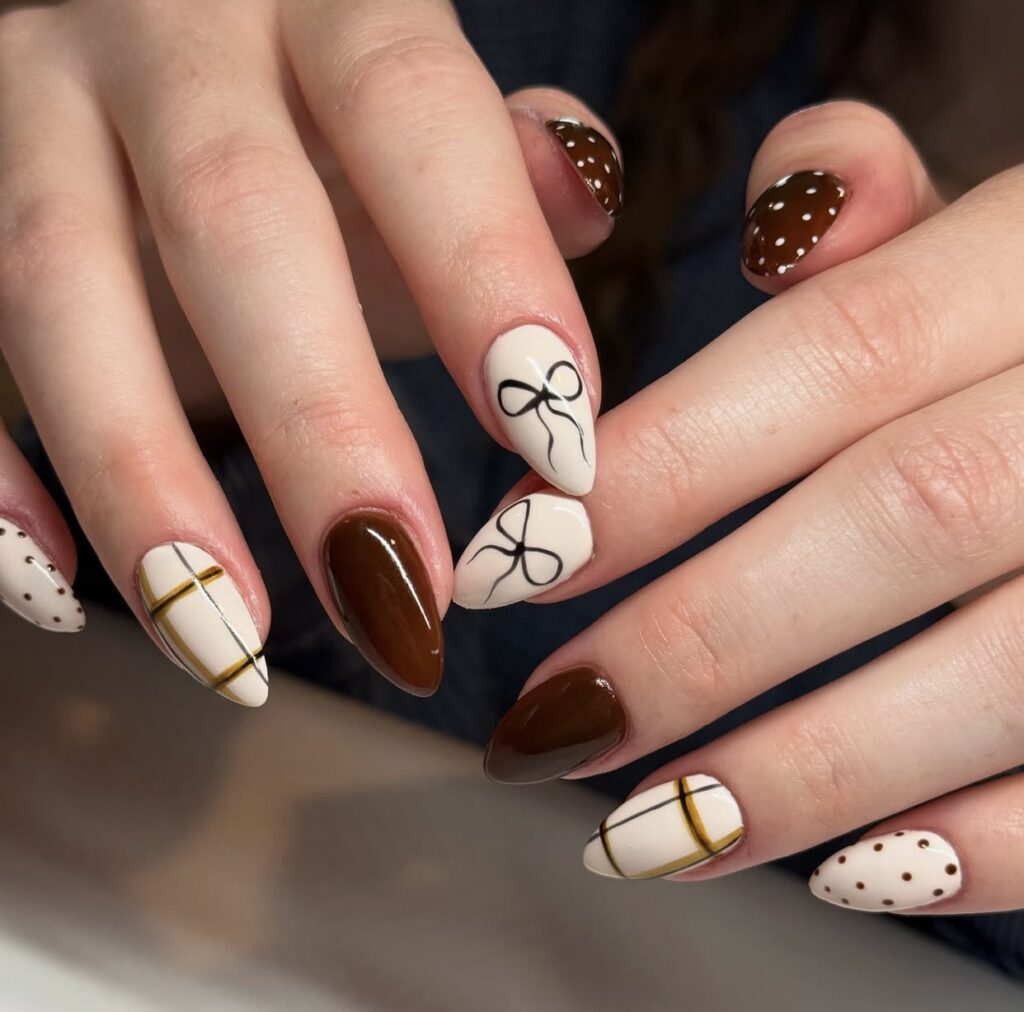 brown thanksgiving nails