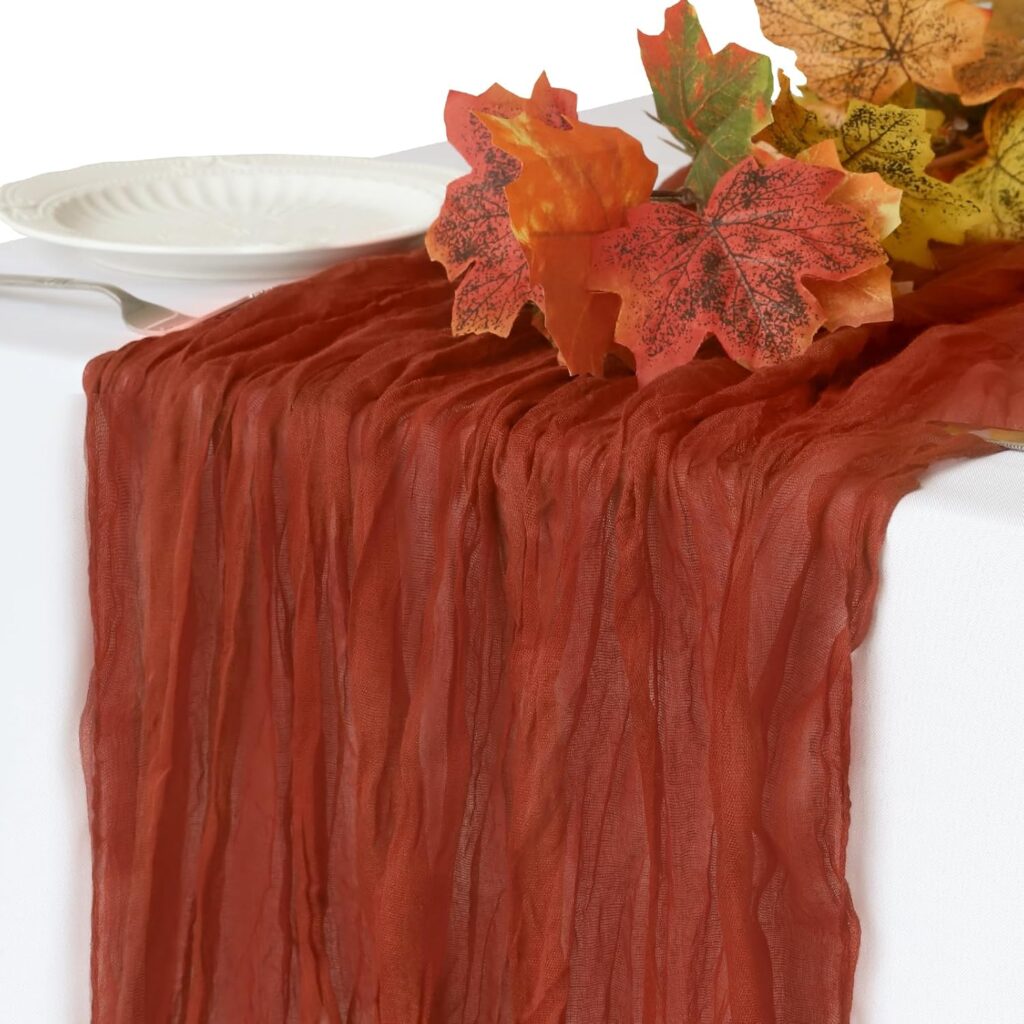 burnt orange table runner