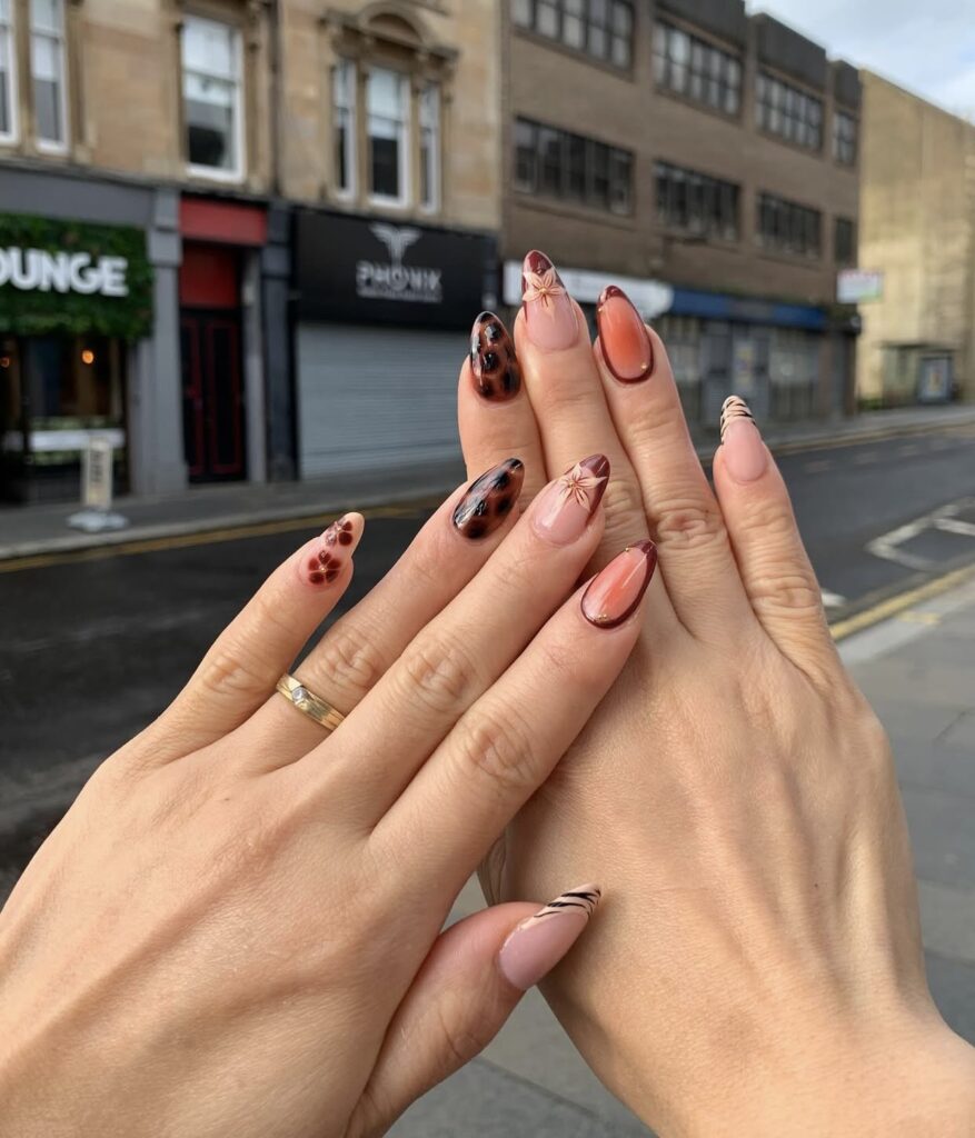 classy thanksgiving nails