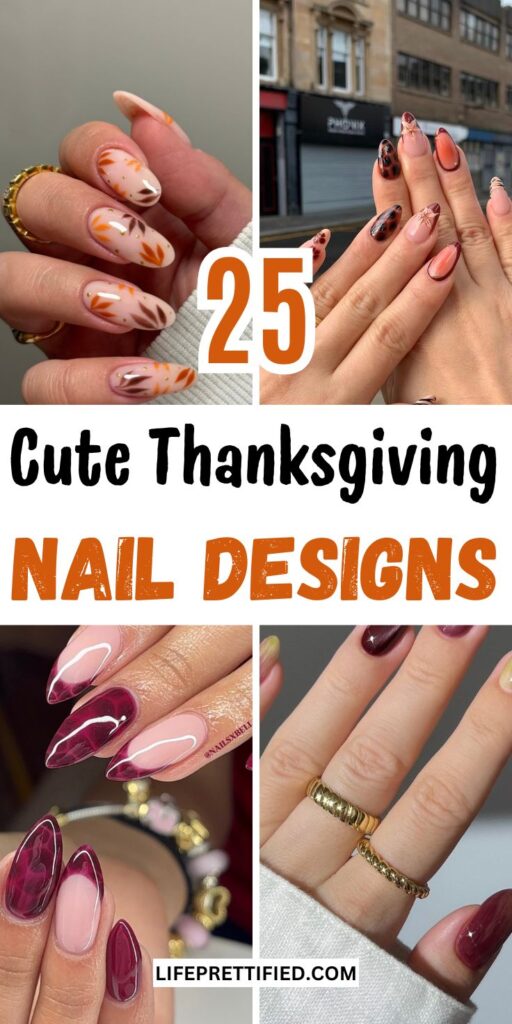 cute thanksgiving nail designs