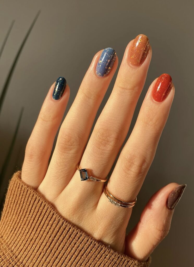 ombre thanksgiving nails