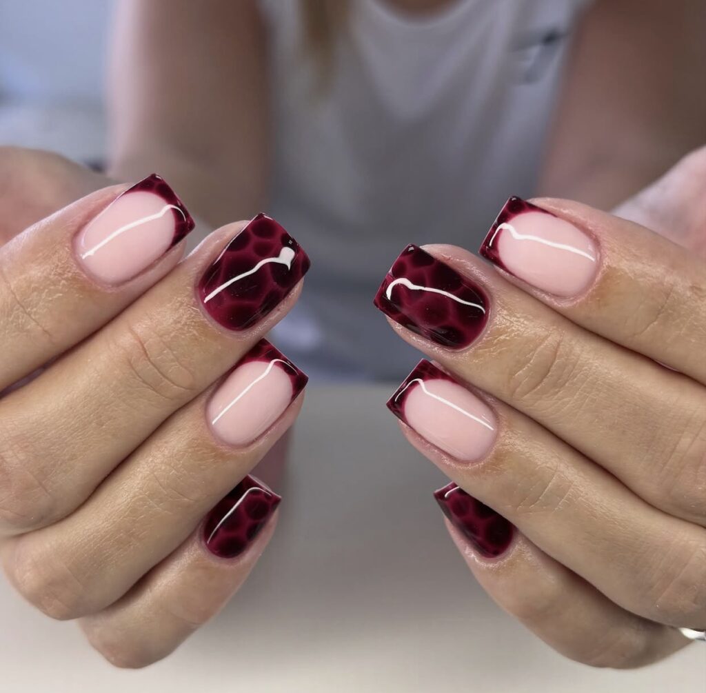 pink thanksgiving nails