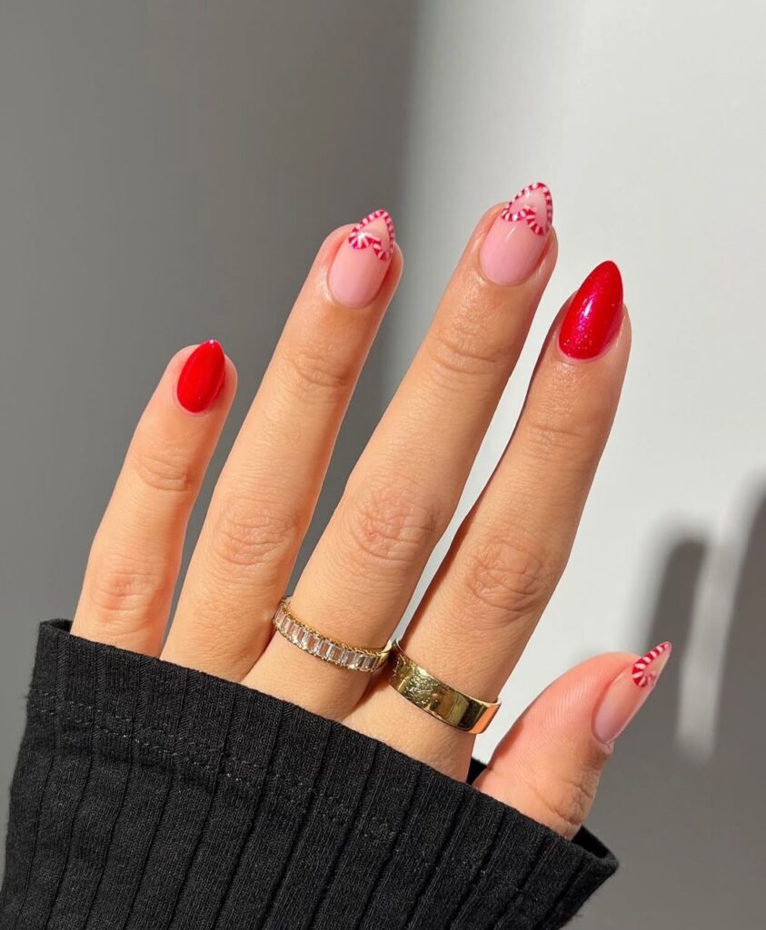 candy cane nails