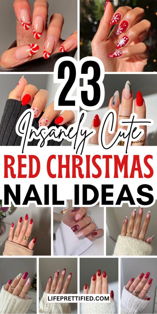 red christmas nail ideas