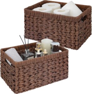 bathroom wicker baskets