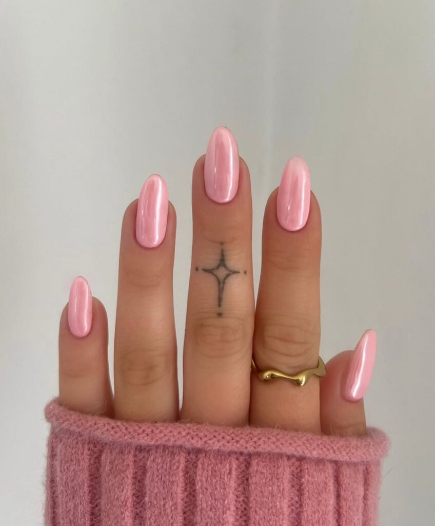 pink february nails