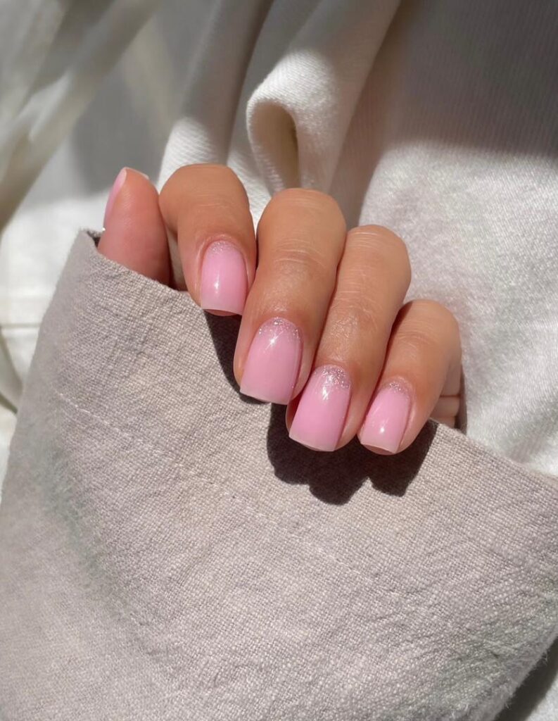 pink cute graduation nails