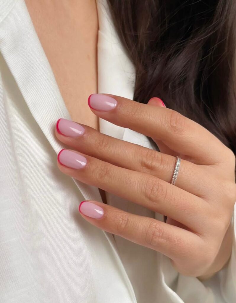 pink graduation nails