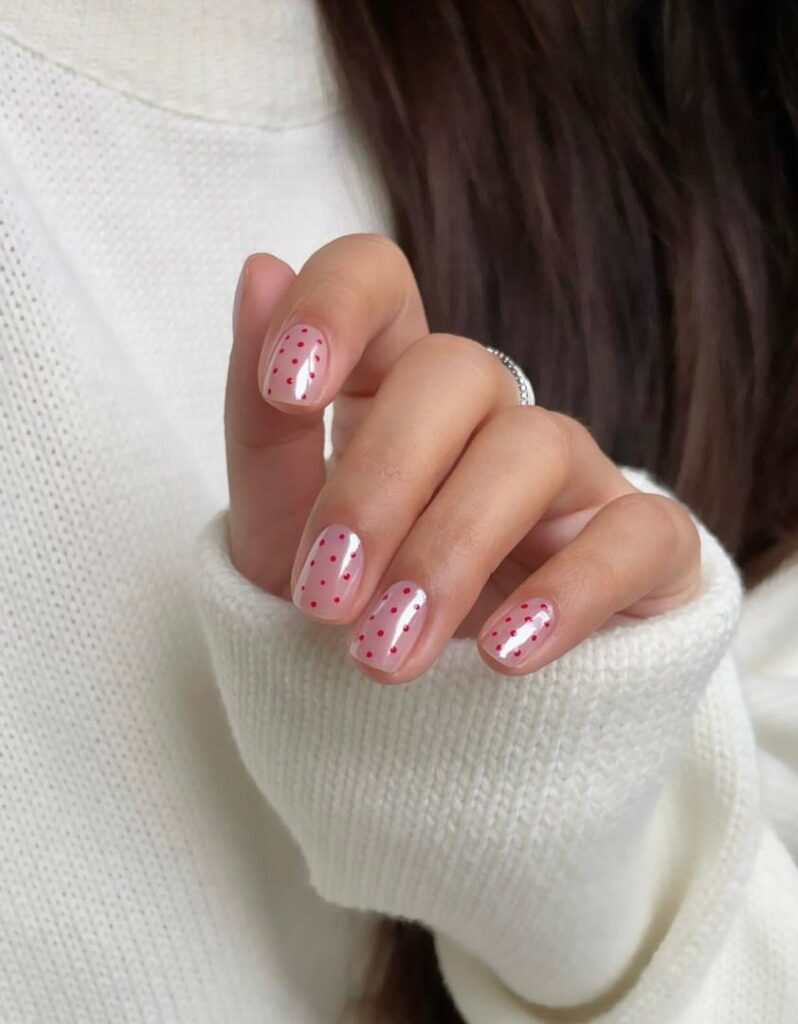 red graduation nails