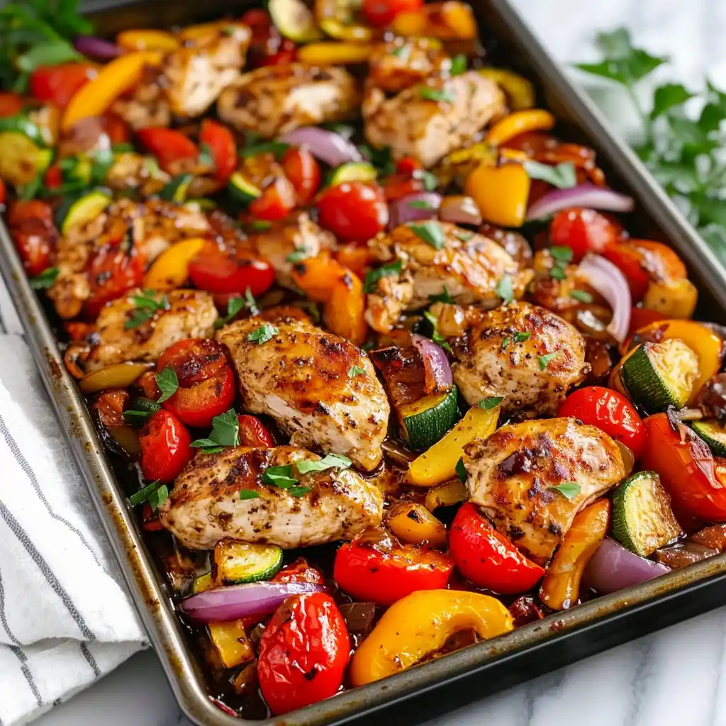 balsamic glazed chicken and veggies