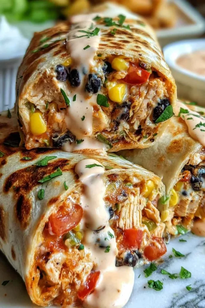 southwest chicken wraps