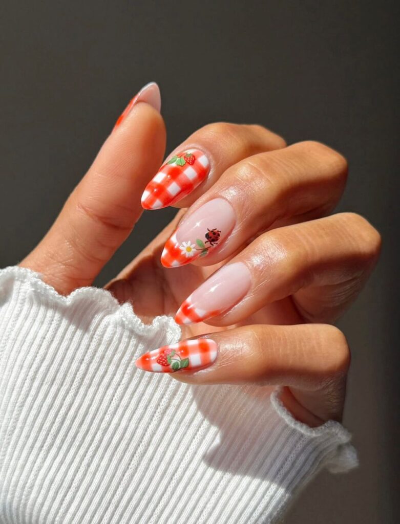 preppy summer nails