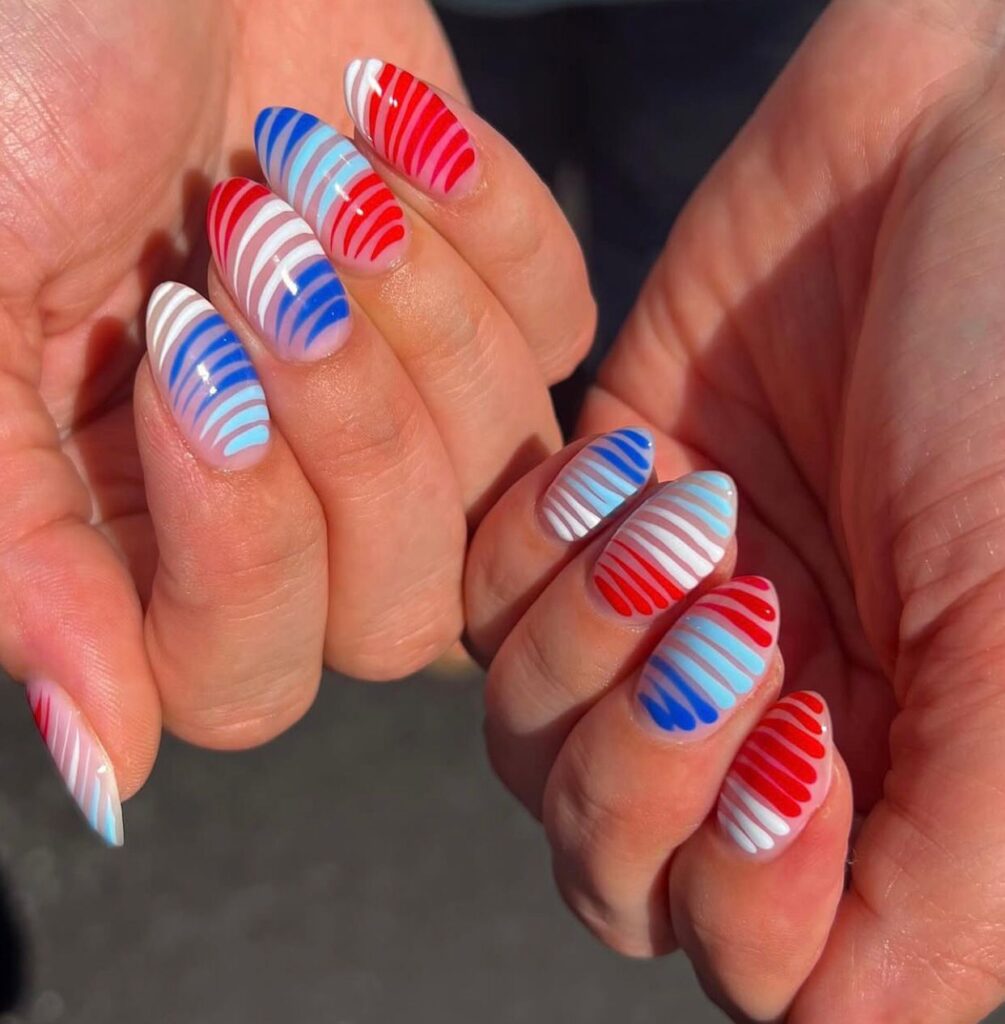 4th of july nail art