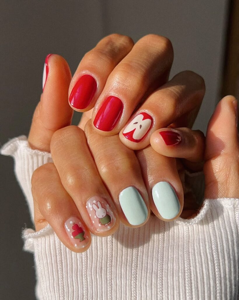 back to school nails short