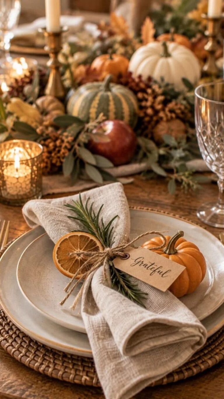 elegant thanksgiving table decor ideas