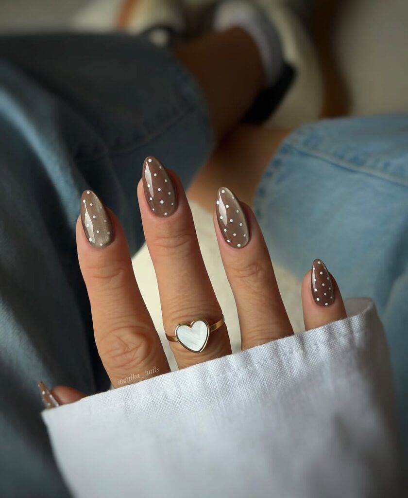 fall chrome nails