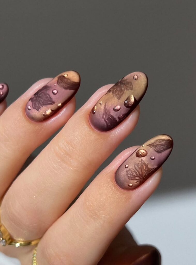 fall inspired nails